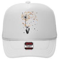 Goat Dandelion Flower Funny Animals Lovers High Crown Mesh Back Trucker Hat