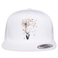 Goat Dandelion Flower Funny Animals Lovers Flat Bill Trucker Hat