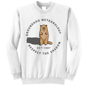 Groundhog Day Funny Quote Respect The Shadow Meteorology Sweatshirt