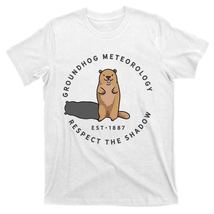 Groundhog Day Funny Quote Respect The Shadow Meteorology T-Shirt