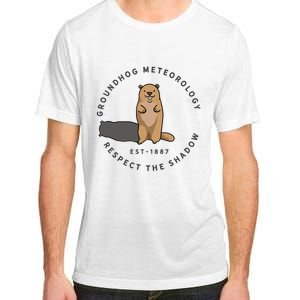 Groundhog Day Funny Quote Respect The Shadow Meteorology Adult ChromaSoft Performance T-Shirt