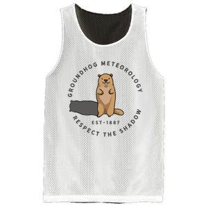 Groundhog Day Funny Quote Respect The Shadow Meteorology Mesh Reversible Basketball Jersey Tank