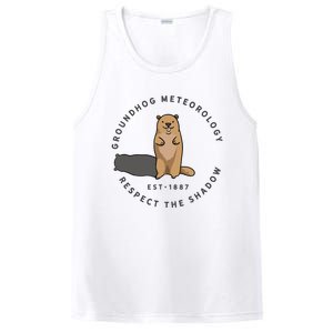 Groundhog Day Funny Quote Respect The Shadow Meteorology PosiCharge Competitor Tank