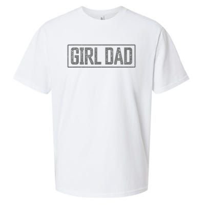 Girl Dad Fathers Day Proud Father Of Girl Sueded Cloud Jersey T-Shirt