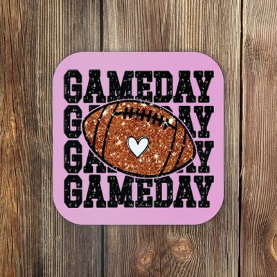 Game Day Football Bling Bling Football Lover Trendy Coaster