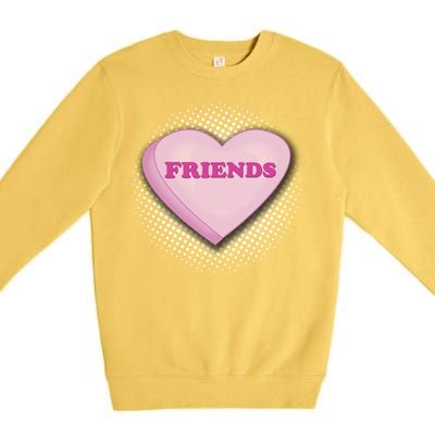 Galentines Day Friends Pink Heart Gift Premium Crewneck Sweatshirt