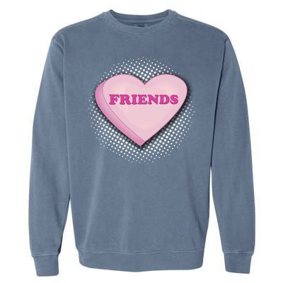 Galentines Day Friends Pink Heart Gift Garment-Dyed Sweatshirt