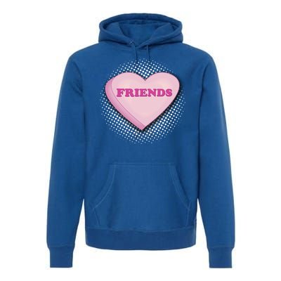 Galentines Day Friends Pink Heart Gift Premium Hoodie