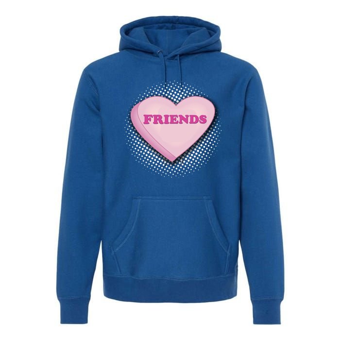 Galentines Day Friends Pink Heart Gift Premium Hoodie