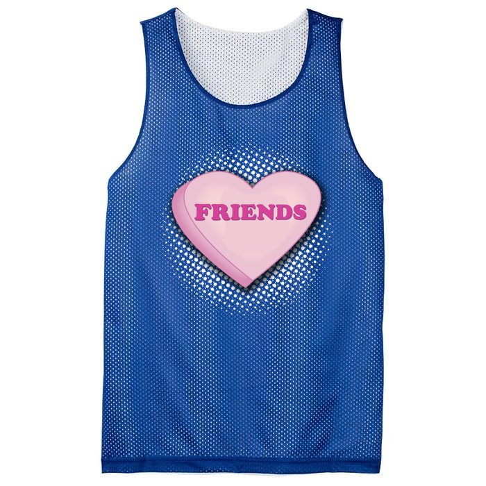 Galentines Day Friends Pink Heart Gift Mesh Reversible Basketball Jersey Tank