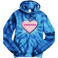 Galentines Day Friends Pink Heart Gift Tie Dye Hoodie