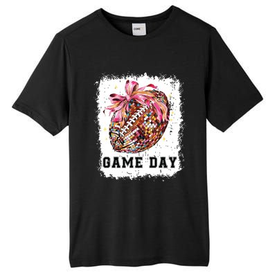 Game Day Football Season Football Bow Gift Girl Women Tall Fusion ChromaSoft Performance T-Shirt