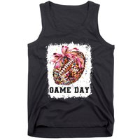 Game Day Football Season Football Bow Gift Girl Women Tank Top