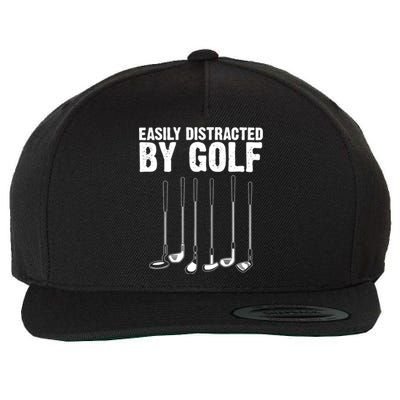 Golf Design Funny Golfing Sports Lover Golfers Wool Snapback Cap