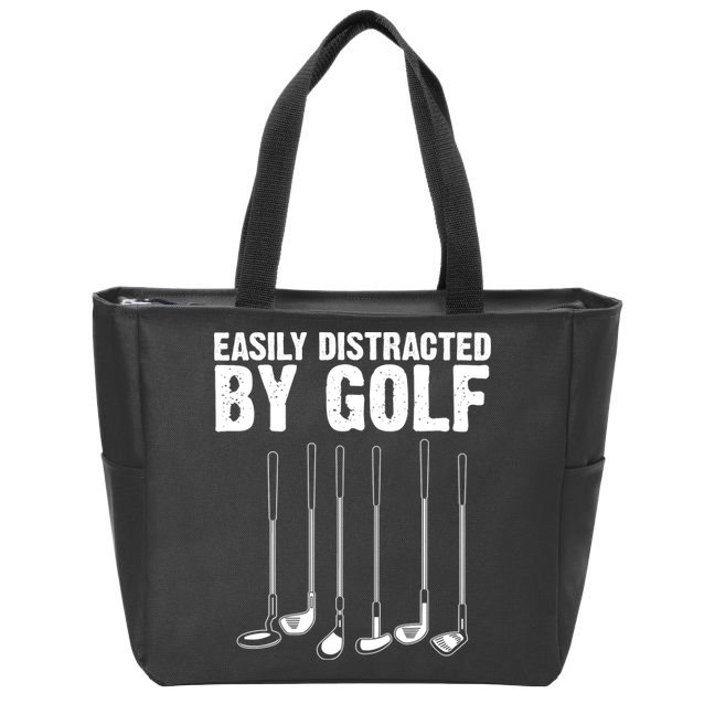 Golf Design Funny Golfing Sports Lover Golfers Zip Tote Bag