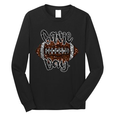 Game Day Football Bling Bling Football Lover Sport Season Long Sleeve Shirt