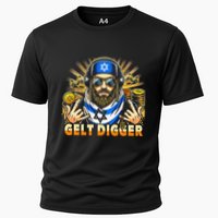 Gelt Digger Funny Jewish Rapper Isreali Cooling Performance Crew T-Shirt