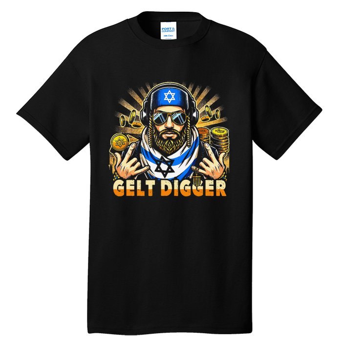 Gelt Digger Funny Jewish Rapper Isreali Tall T-Shirt