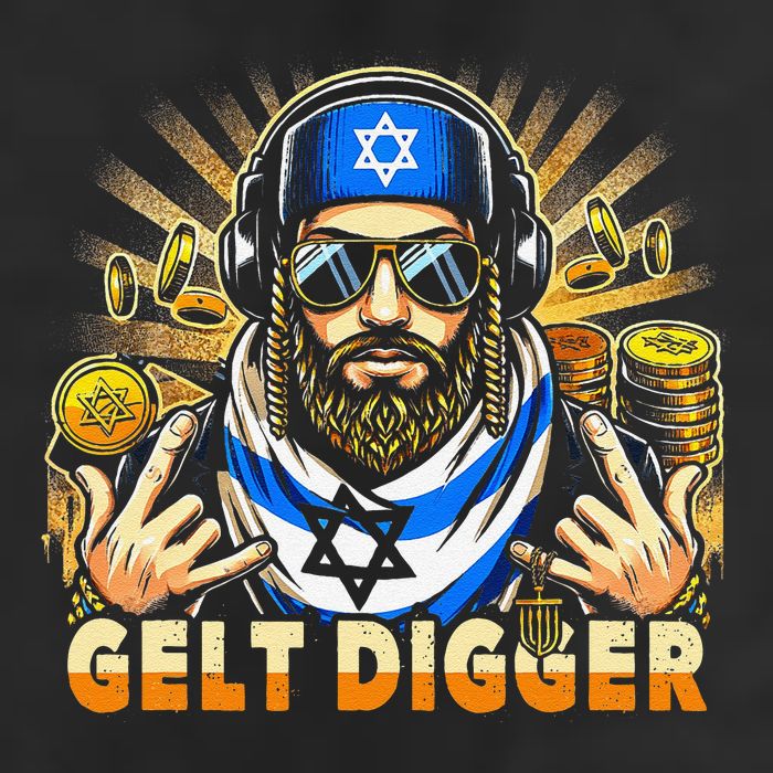 Gelt Digger Funny Jewish Rapper Isreali Adult Drive Performance Visor