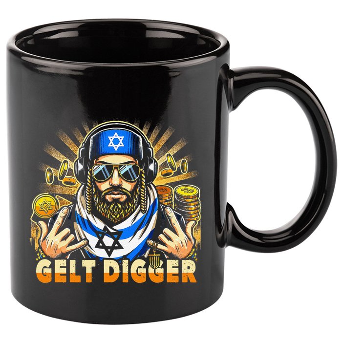 Gelt Digger Funny Jewish Rapper Isreali 11oz C Handle Ceramic Mug