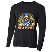 Gelt Digger Funny Jewish Rapper Isreali Cooling Performance Long Sleeve Crew
