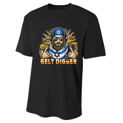 Gelt Digger Funny Jewish Rapper Isreali Performance Sprint T-Shirt