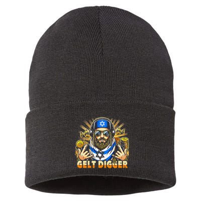Gelt Digger Funny Jewish Rapper Isreali Sustainable Knit Beanie