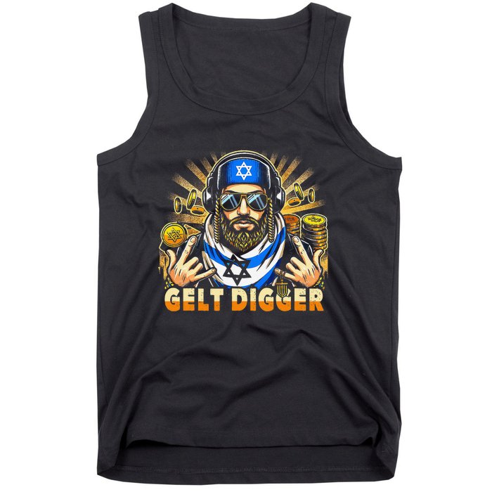 Gelt Digger Funny Jewish Rapper Isreali Tank Top