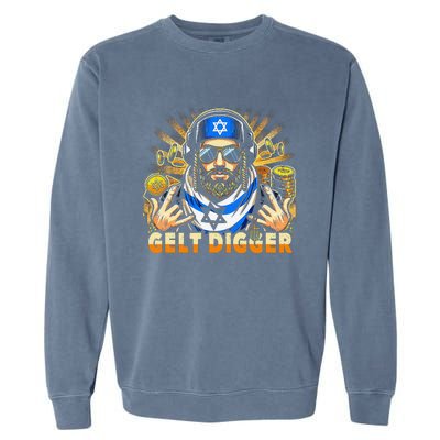 Gelt Digger Funny Jewish Rapper Isreali Garment-Dyed Sweatshirt