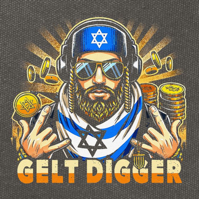 Gelt Digger Funny Jewish Rapper Isreali Cotton Canvas Backpack