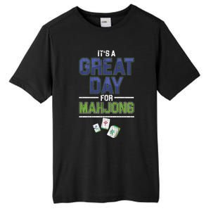 Great Day For Mahjong Player Chinese Board Game Solitaire Funny Gift Tall Fusion ChromaSoft Performance T-Shirt