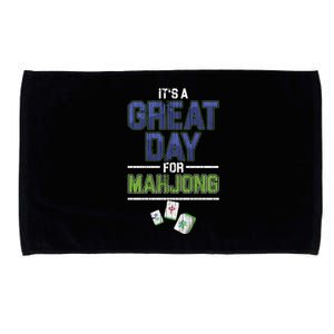 Great Day For Mahjong Player Chinese Board Game Solitaire Funny Gift Microfiber Hand Towel