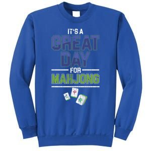 Great Day For Mahjong Player Chinese Board Game Solitaire Funny Gift Sweatshirt