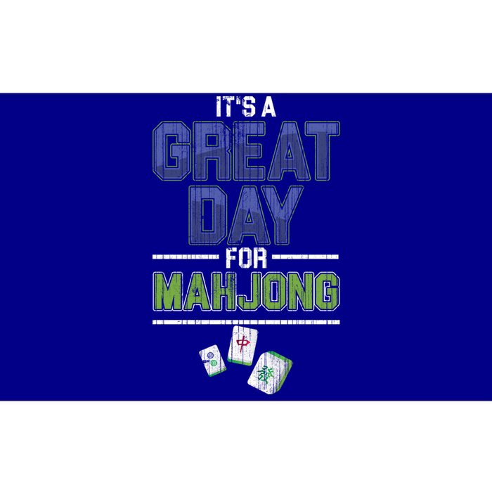 Great Day For Mahjong Player Chinese Board Game Solitaire Funny Gift Bumper Sticker