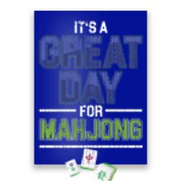 Great Day For Mahjong Player Chinese Board Game Solitaire Funny Gift Poster