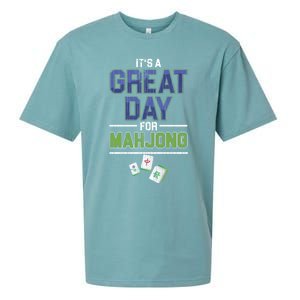 Great Day For Mahjong Player Chinese Board Game Solitaire Funny Gift Sueded Cloud Jersey T-Shirt