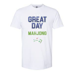 Great Day For Mahjong Player Chinese Board Game Solitaire Funny Gift Softstyle CVC T-Shirt