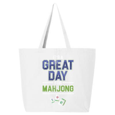 Great Day For Mahjong Player Chinese Board Game Solitaire Funny Gift 25L Jumbo Tote