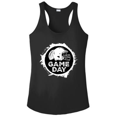 Game Day Football College High School Stadium Mom Dad Fan Gift Ladies PosiCharge Competitor Racerback Tank