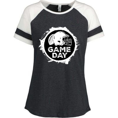 Game Day Football College High School Stadium Mom Dad Fan Gift Enza Ladies Jersey Colorblock Tee