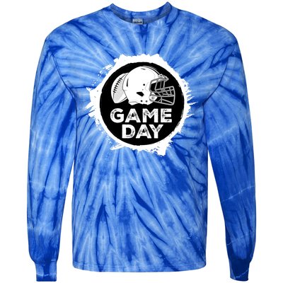 Game Day Football College High School Stadium Mom Dad Fan Gift Tie-Dye Long Sleeve Shirt