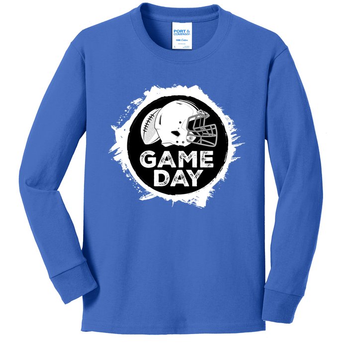 Game Day Football College High School Stadium Mom Dad Fan Gift Kids Long Sleeve Shirt