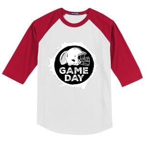 Game Day Football College High School Stadium Mom Dad Fan Gift Kids Colorblock Raglan Jersey