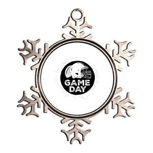 Game Day Football College High School Stadium Mom Dad Fan Gift Metallic Star Ornament