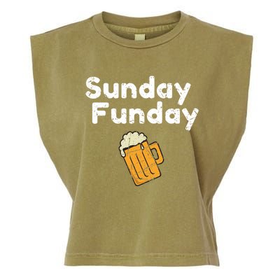 Game Day Funny Sunday Sports Funday Drinking Football Garment-Dyed Women's Muscle Tee