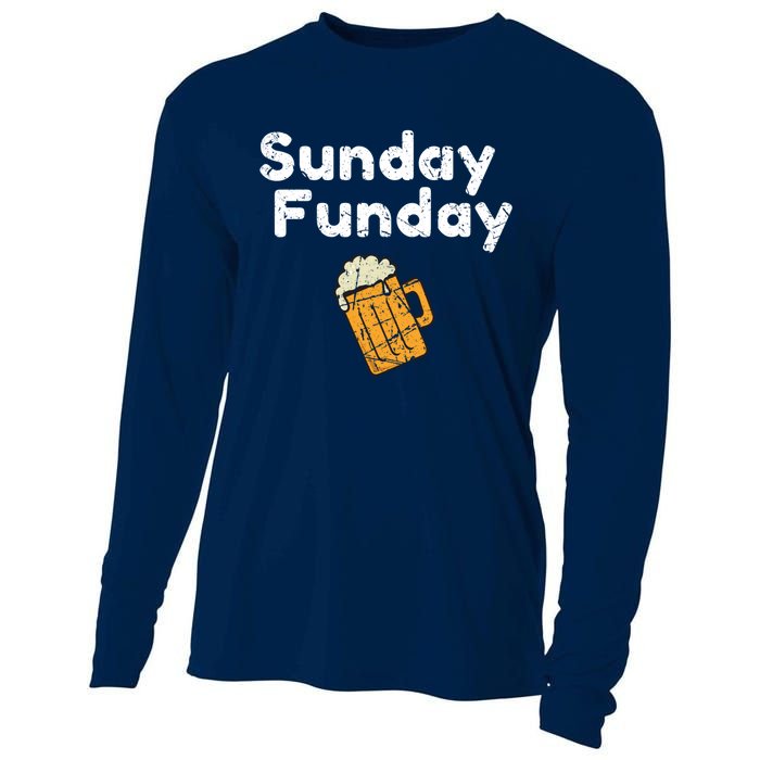 Game Day Funny Sunday Sports Funday Drinking Football Cooling Performance Long Sleeve Crew