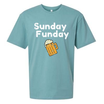 Game Day Funny Sunday Sports Funday Drinking Football Sueded Cloud Jersey T-Shirt