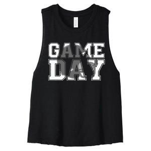 Game Day Fantasy Football Season Funny Women's Racerback Cropped Tank