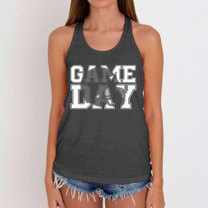 Game Day Fantasy Football Season Funny Women's Knotted Racerback Tank