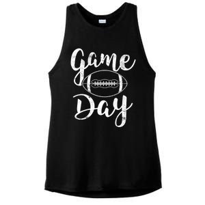 Game Day Football Cute Football Top Meaningful Gift Ladies PosiCharge Tri-Blend Wicking Tank